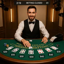 FunBet - Live Blackjack asztali játék - Valós osztó